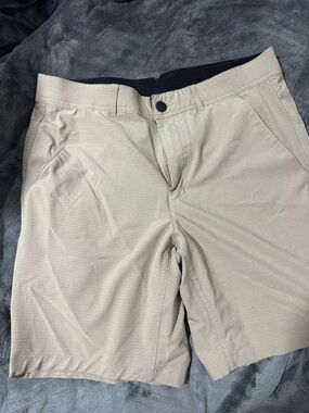 George Men's Flat Front Shorts in Light Beige